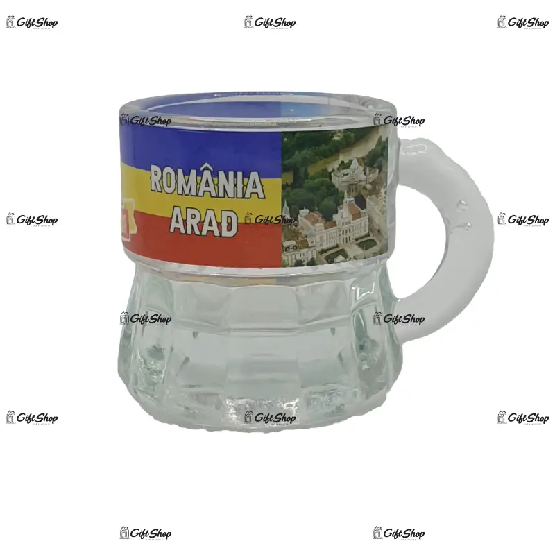 Arad romania, pahar pentru lichior/snaps realizat din sticla